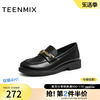 Teenmix/天美意2023秋商场同款金色飞贼乐福鞋女单鞋CXC14CA3