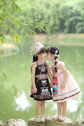 女童汉服2024夏季中国风宝宝异域风情服装，儿童少数民族演出服