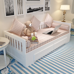 实木沙发床客厅可折叠多功能，坐卧两用单人1.2m小户型，1.5双人1.8米