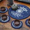 刺绣手工diy材料包初学者孕妇自绣制作茶席手作布艺绣品杯垫