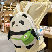 可爱熊猫包包大容量初中高中生书包女jk少女背包软妹大学生上课包