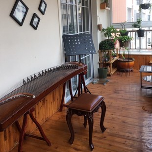 古筝钢琴凳单人欧式梳妆台凳子，美式化妆椅中式古典家用小方凳圆凳