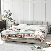 dojus北欧科技布床现代简约双人床主卧大床卧室软靠背床布艺婚床