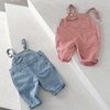 韩国进口婴幼童装，简约柔软牛仔背带裤春夏，休闲连身裤raker