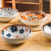 日式创意陶瓷汤盆健康釉下彩微波炉碗家用酸菜鱼大盆碗水煮牛肉碗