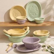 陶瓷碗盘子菜盘家用时尚面碗高颜值网红沙拉碗饭碗鱼盘和汤碗大号