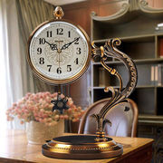 定制森匠座钟客厅家用时尚时钟摆件台式钟表创意欧式台钟中式桌面