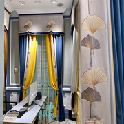 新中式轻奢绣花窗帘欧式奢华大气客厅高档美式窗帘成品定制