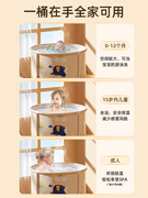 婴儿游泳桶家用宝宝，泡澡桶洗澡桶可折叠新生儿游泳池儿童浴桶可坐