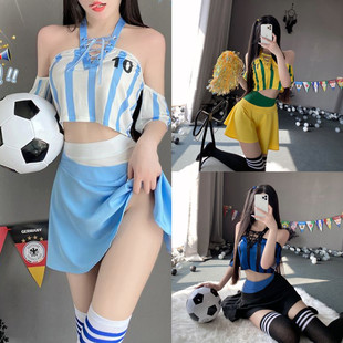 世界杯足球宝贝制服啦啦操服装女性感，拉拉队酒吧ds套装车模演出服