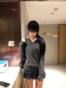 省心jk套头毛衣女学院日系制服淑格裙刺绣深灰V领针织衫长袖秋冬