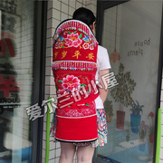 云南传统婴儿背带老式贵州四川民族背袋手工刺绣花后背式宝宝背扇