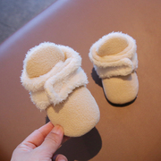冬季婴儿步前鞋6-8一12个月婴幼儿鞋子冬一岁宝宝棉鞋学步鞋不掉3
