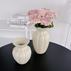 简约陶瓷花瓶高级感插花复古美式水样玫瑰客厅摆件白色艺术奶油风