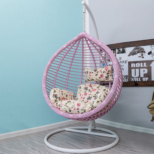 紫叶(ziye)室内秋千吊椅，客厅鸟巢吊篮，藤椅欧式阳台摇椅单人吊床