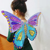 开学春天儿童创意手工diy绘画美术幼儿园背，身上立体彩绘蝴蝶翅膀