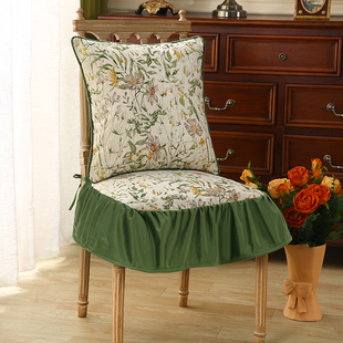 餐椅垫美式田园椅子坐垫餐桌，椅套罩防滑欧式高档皮凳套轻奢高级感
