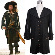 加勒比海盗cos服巴伯萨，外套cosplay男装，海盗服万圣节表演服装