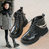 女童靴子2023冬季韩版学生公主短靴儿童马丁靴小女孩加绒棉靴