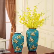 新中式陶瓷花瓶客厅玄关，插花器美式复古大号花瓶，家居桌面装饰摆饰