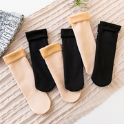秋冬雪地袜子女男加厚冬季加绒中长筒潮袜保暖地板袜子堆堆袜
