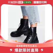香港直邮潮奢glamorous女士，粗跟绑带靴子(黑色)