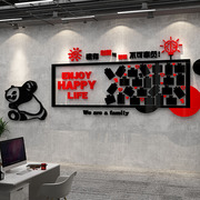 公司照片墙贴企业员工风采文化墙办公室墙面装饰布置创意3d立体