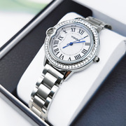 亚时顿腕表时尚镶钻蓝精钢，气球女士防水气质，女表外贸手表国产腕表