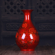 陶瓷花瓶水晶釉玉壶春装饰品陶瓷工艺品家居柜台摆件摆设