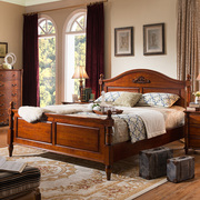 美式双人床实木床雕花古典家具1.k51.8米乡村欧式新床
