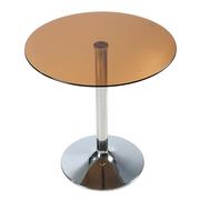 简约现代钢化玻璃小圆桌不锈钢，阳台休闲桌子，洽谈接待待客桌咖啡桌