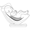 新生婴儿车载汽车安全座椅，防窝增高腰垫，通用提篮平坦腰托腰靠