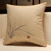 新中式棉麻抱枕客厅沙发靠背，垫中国风腰枕靠垫，不含芯大靠枕套定制