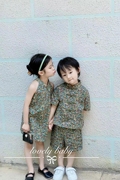 女童背心旗袍中国风改良连衣裙姐弟装男童唐装儿童汉服纯棉套装