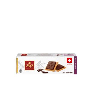 自营瑞士进口frey飞瑞尔，黑巧克力涂层饼干133g纯可可脂