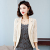 蕾丝小西装外套女2024夏季韩版时尚休闲修身薄款百搭西服上衣