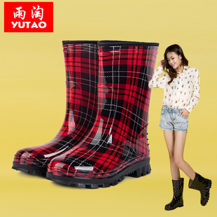 雨 雨鞋女中筒韩国防滑水鞋胶鞋套鞋雨靴时尚防水成人学生雨鞋