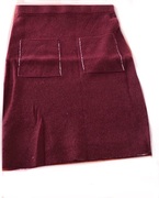 亏清断码m1580元灰色，酒红色高端羊毛双面，针织半身裙中裙包臀裙