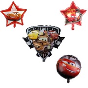 汽车总动员闪电麦昆赛车主题，铝膜气球卡通，生日装饰布置儿童派对