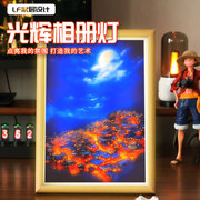 lf设计万家灯火灯光画创意，夜灯发光床头，装饰画毕业礼物来图定制