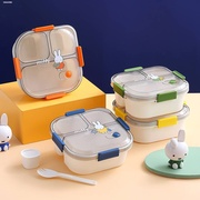 儿童辅食宝宝可爱餐具小学生304不锈钢饭盒便当盒可微波外出便携
