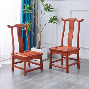纯花梨木无漆家用靠背椅红木中式灯挂椅矮款复古典凳子小椅子实木