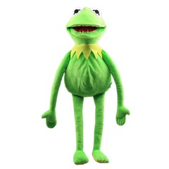 青蛙手偶公仔书包绿色毛绒玩具羽绒棉大手偶腹语表演道具