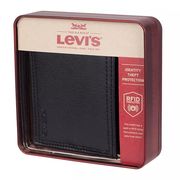 Levi’s/李维斯男款钱包对折做旧复古短款皮钱包商务零钱包