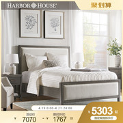 harborhouse美式实木床现代简约卧室软包床，a双人主卧大床1.51.8m