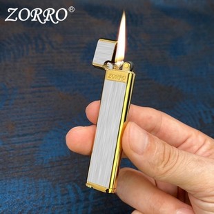 zorro佐罗纤细煤油，打火机迷你创意超薄超窄