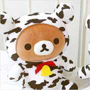 韩国进口奶牛装扮轻松小熊/奶牛轻松熊公仔毛绒玩具/玩偶娃娃