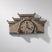 复古新中式墙壁钟表创意徽派挂钟客厅餐厅中国风装饰静音时钟艺术