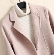 23韩版小西装羊毛大衣女常规款高端呢子短款羊绒双面尼外套女