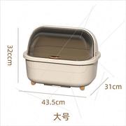 碗筷收纳盒带盖装餐具碗盘箱厨房放碗置物架碗柜沥水碗碟架